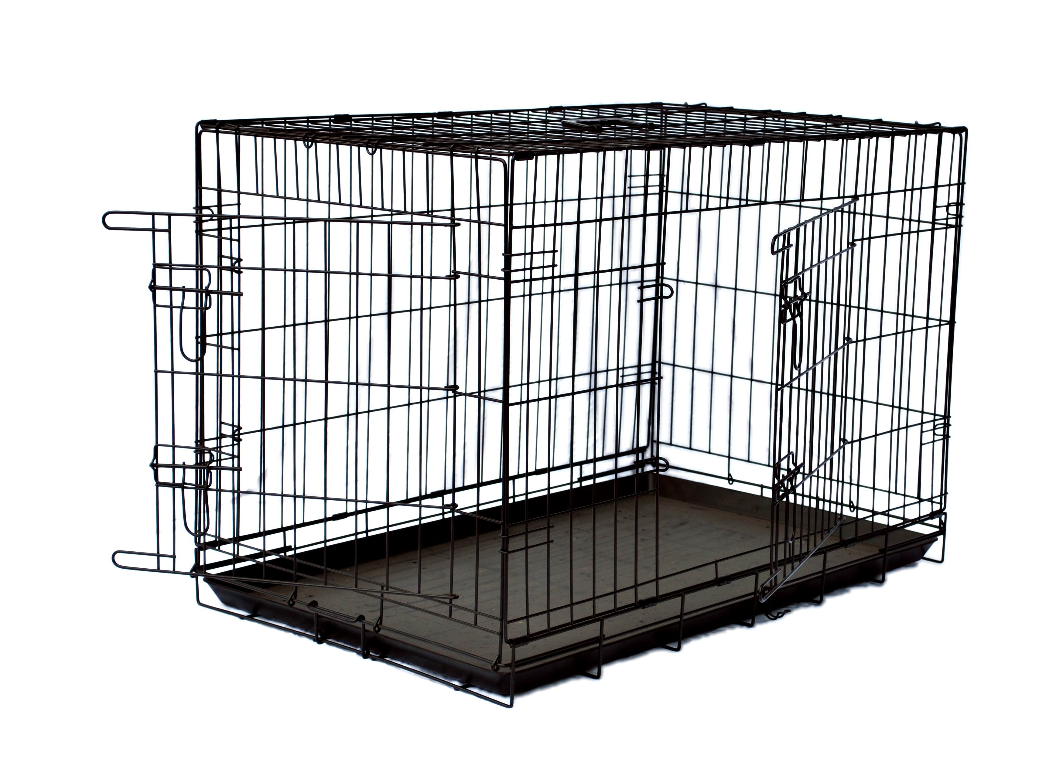 Cage de transport pour chien démontable noire