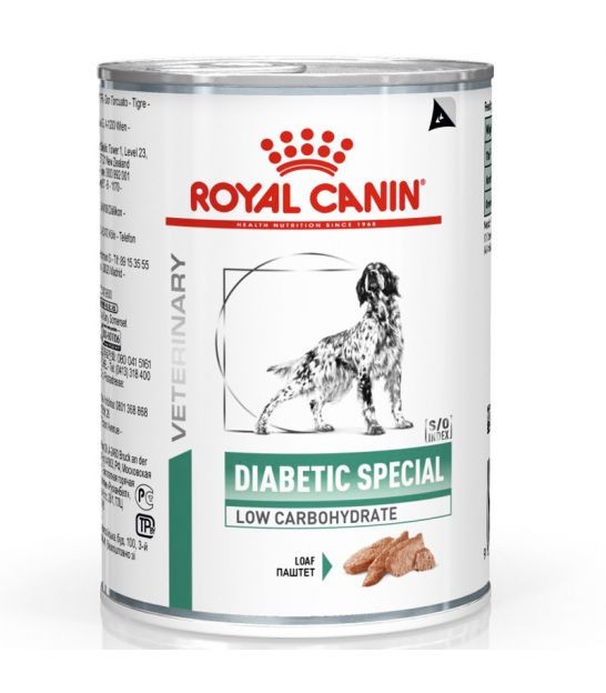 Image de 4 lots (48 x 410 g) Royal Canin Veterinary Diabetic Special pâtée pour chien