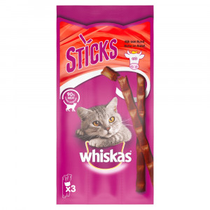 whiskas bâtonnets pour chat 10 x poulet