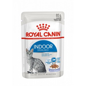 Royal Canin Indoor Sterilised in Jelly pour chat x12 4 boîtes (48 x 85 g)
