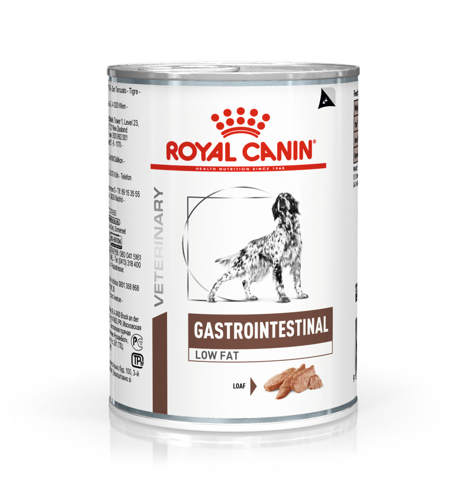 Royal Canin Veterinary Gastrointestinal Low Fat pour chien - boîte 410 g