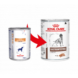 Royal Canin Veterinary Gastrointestinal Low Fat pour chien - boîte 410 g