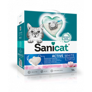 Sanicat Active White Lotus Flower litière pour chat 2 x 10 litres