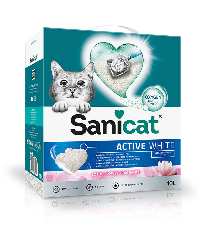 Sanicat Active White Lotus Flower kattengrit