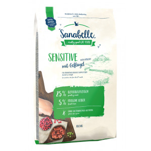 Sanabelle Sensitive avec de la volaille pour chat 2 x 10 kg