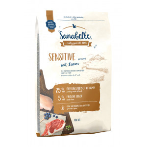 Sanabelle Sensitive à l'agneau pour chat 2 x 10 kg