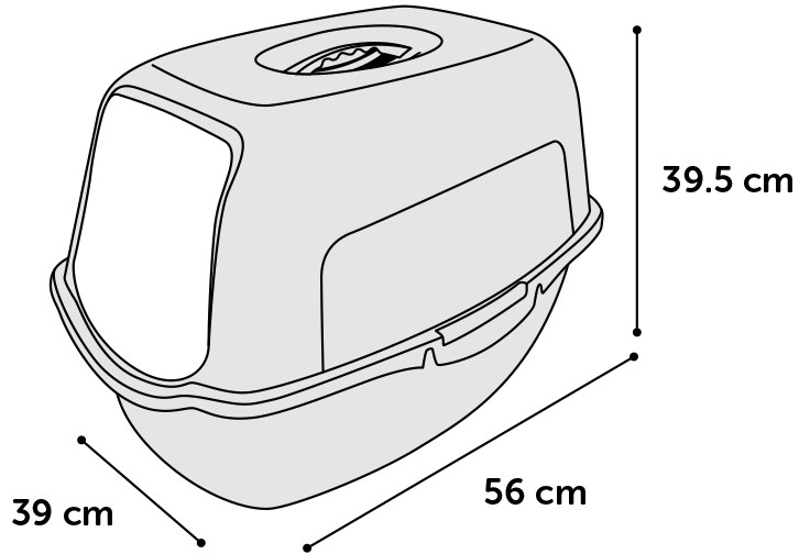 Kattentoilet Lexie 56x39x39,5cm