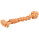 Knoopbal aan touw ø8cm L38cm voor de hond