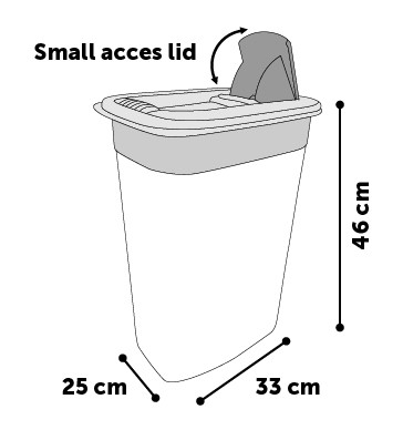 Conteneur à croquettes chien Curver - Capacité : 12 kg / 31 litres