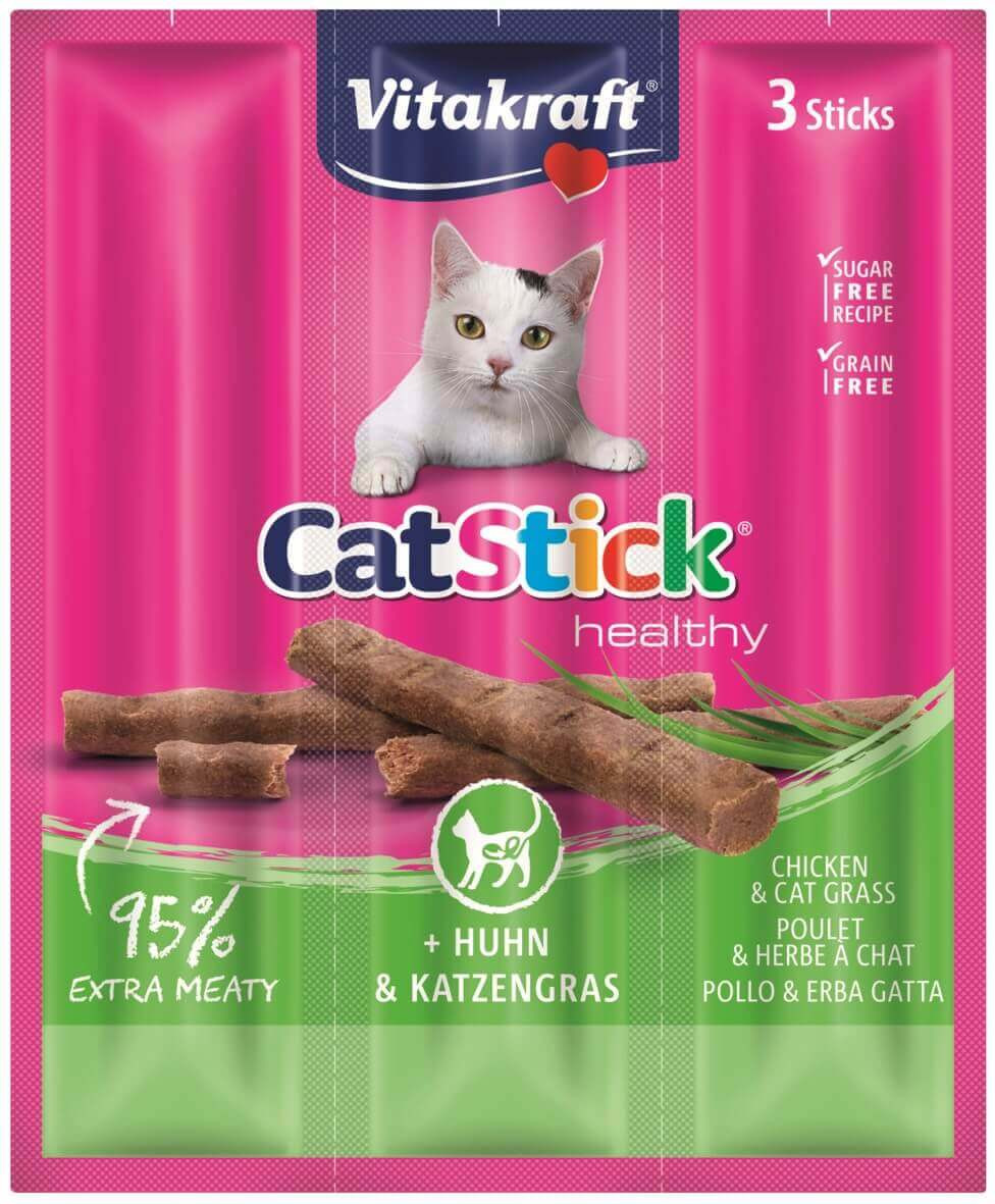 Vitakraft Catstick Healthy au poulet & herbe à chat pour chats