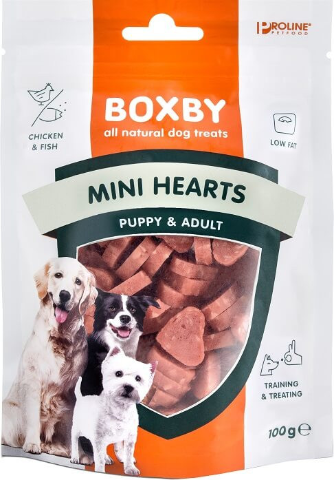 Image de 100 g Boxby Mini Hearts pour chien