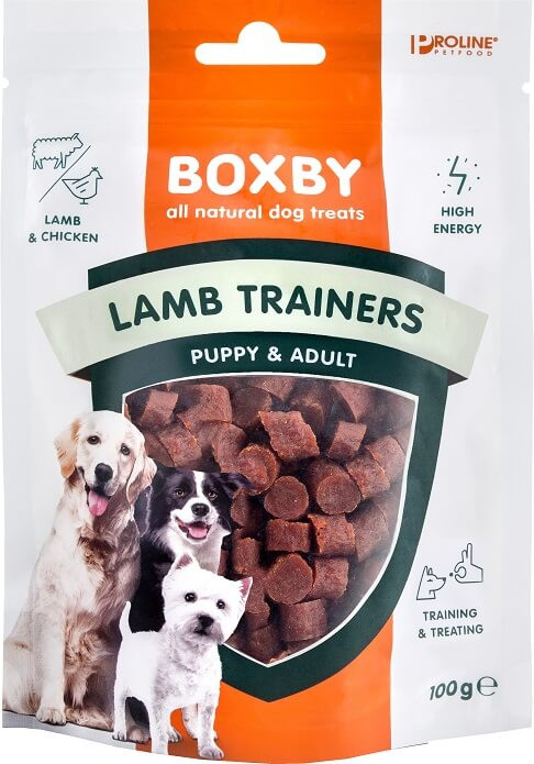 Image de 100 g Boxby Lamb Trainers - friandises pour chien à l'agneau