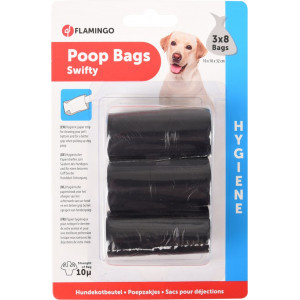 Sacs à déjections Swifty Noir- 3X8 pièces 2 paquets