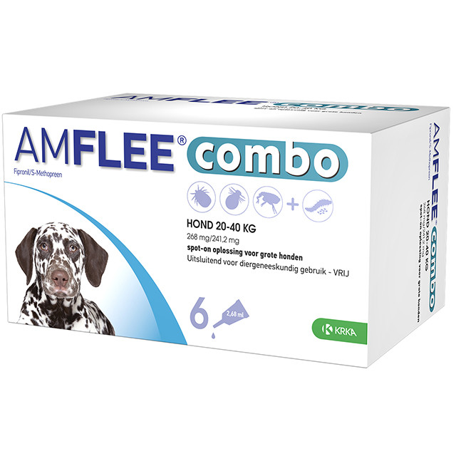 Amflee combo 268mg spot-on hond L 6 pipetten