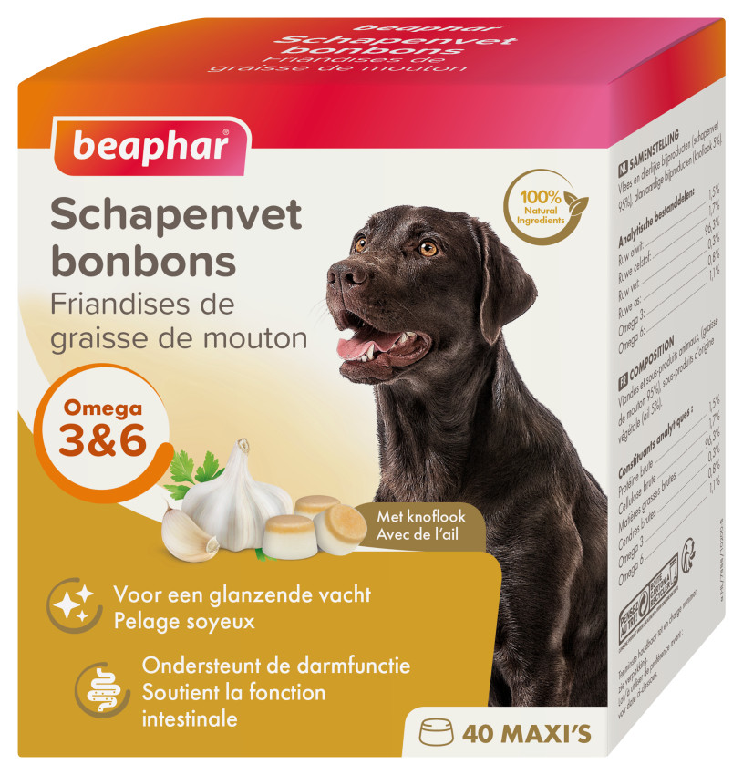 Beaphar friandises à la graisse de mouton et à l'ail pour chien