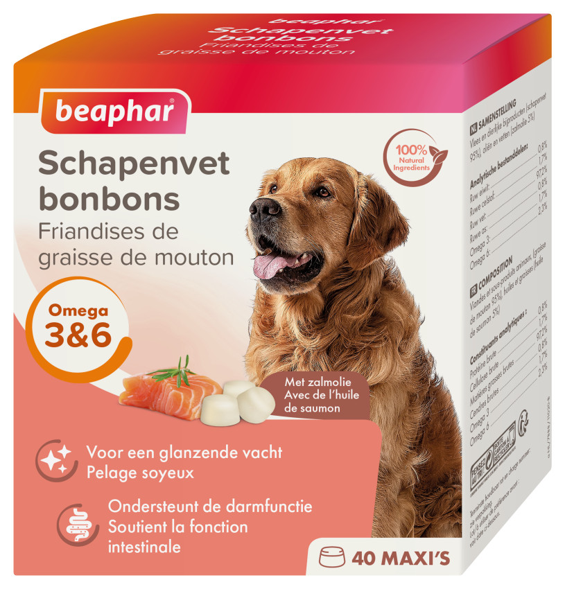 Beaphar friandises à la graisse de mouton et au saumon pour chien