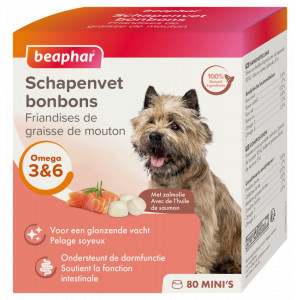 Beaphar mini-friandises à la graisse de mouton au saumon pour chien