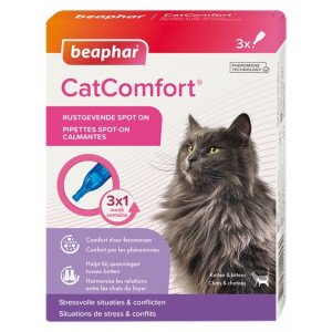 Beaphar CatComfort pipettes spot on calmantes pour chat 2 x 3 pipettes