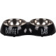 Gamelle double pour chat Divar Duo Dinner noir