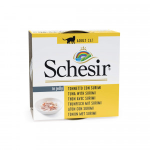 schesir thon avec surimi pâtée pour chat 2 lots (28 x 85 g)