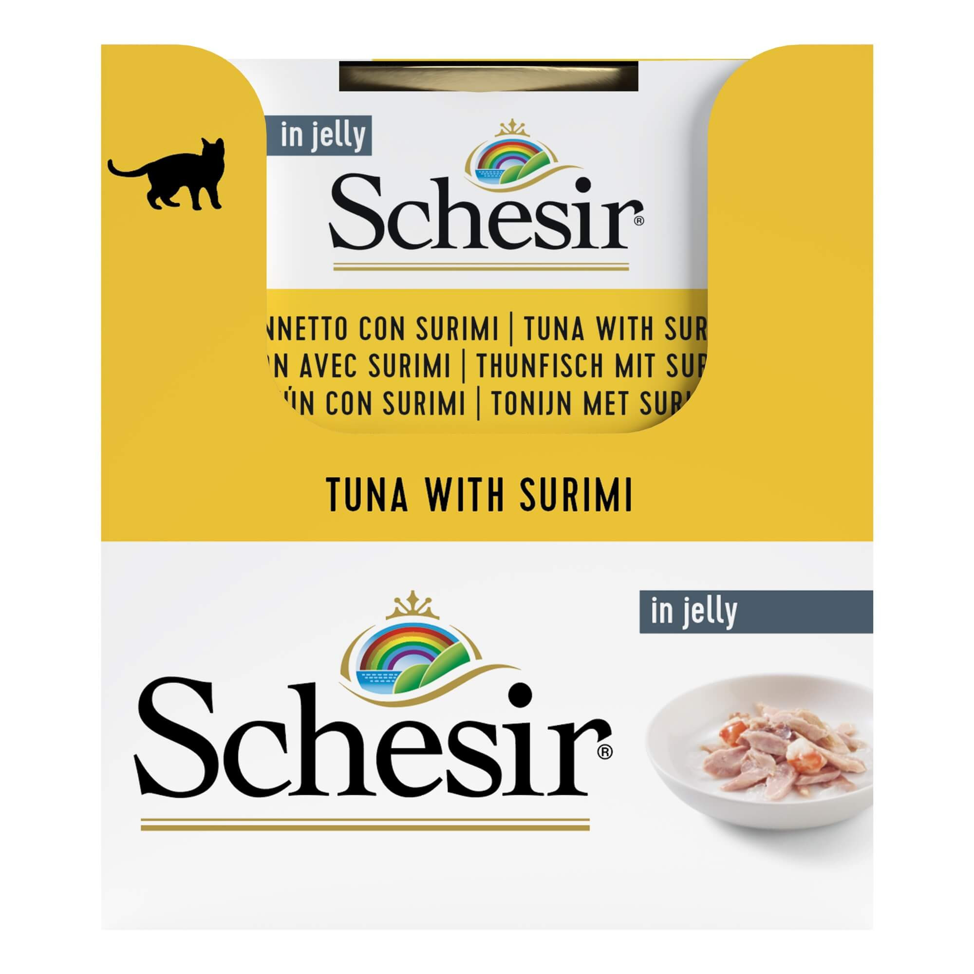 Schesir thon avec surimi pâtée pour chat