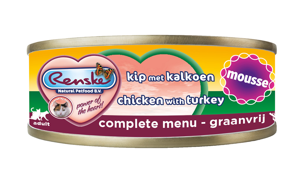 Renske mousse au poulet & dinde pour chat (70 gr)