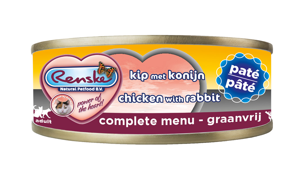 Renske pâtée de poulet et de lapin pour chat (70 gr)