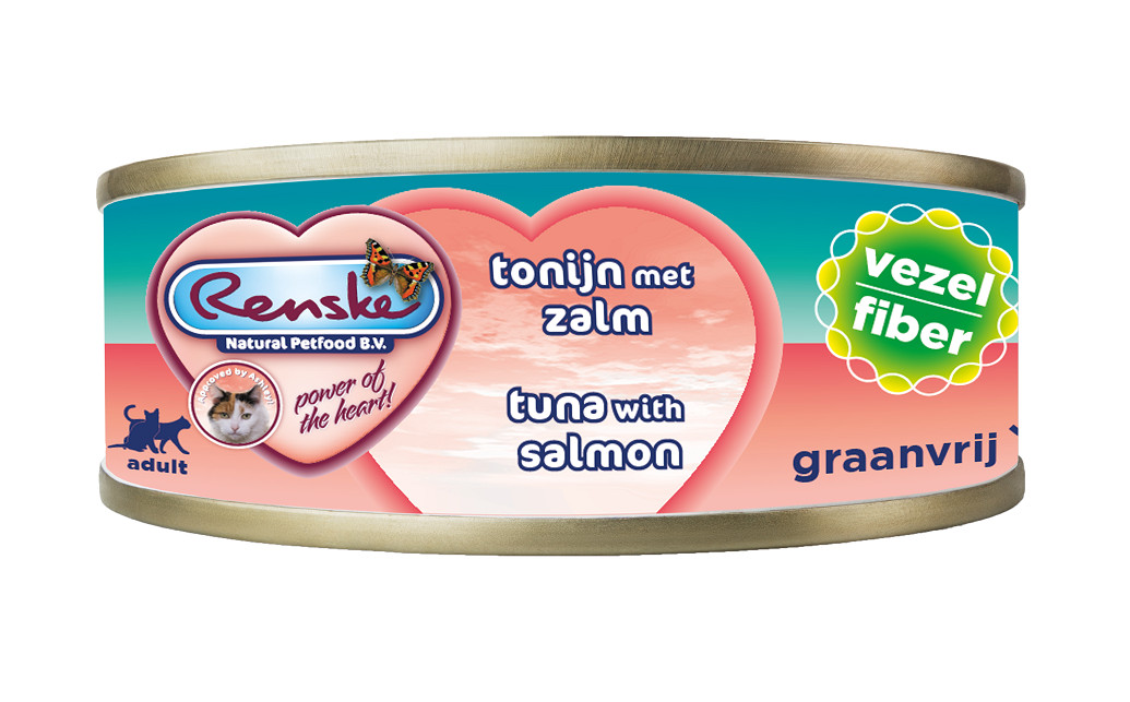 Renske fibres thon avec saumon nourriture humide pour chat (70 gr)