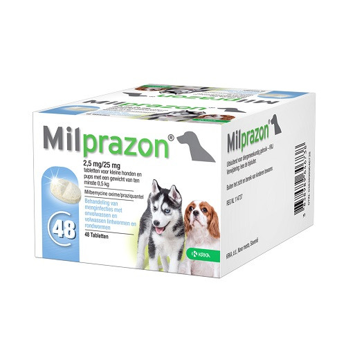 Milprazon Ontwormingskuur hond en puppy (0,5 - 5 kg