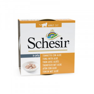 schesir thon avec aloés (gélée) pâtée pour chat 4 lots (56 x 85 g)