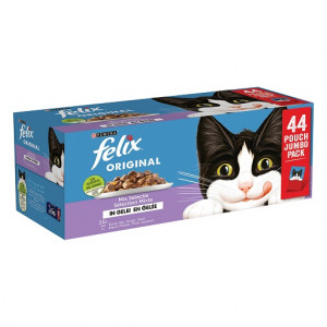 Sélection de mélanges Purina Felix Original en gelée pour chat 44x85g Par boîte (44 x 85 g)