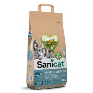 Sanicat Recycled Cellulose litière pour chat 2 x 20 litres