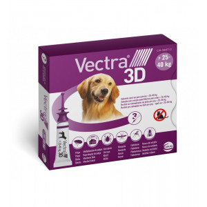 Vectra 3D L Spot-on hond 25 - 40 kg (3 pipetten)