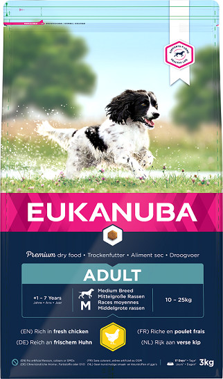 Eukanuba Active Adult Medium Breed au poulet pour Chien