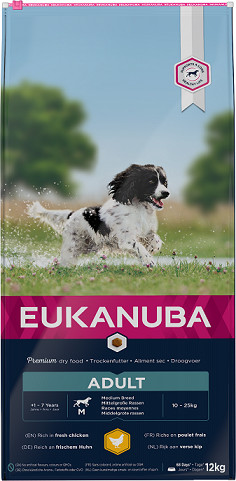 Eukanuba Active Adult Medium Breed au poulet pour Chien