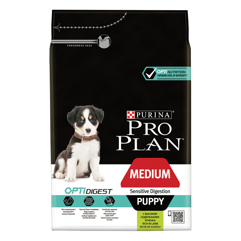 Pro Plan Medium Puppy Sensitive Digestion Optidigest Lam hondenvoer