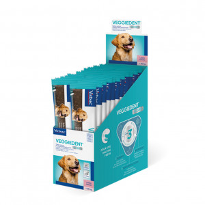 Virbac Veggiedent Single L 24 lamelles à mâcher pour grands chiens 3 boîtes (72 pièces)