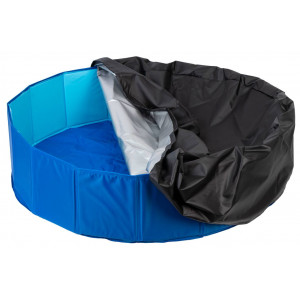 Piscine avec housse de protection pour chien 30 cm de haut L 120 cm