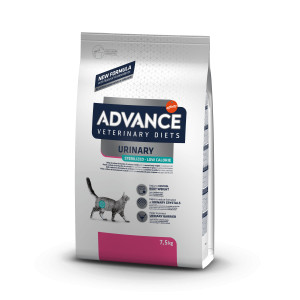 Advance Veterinary Sterilized Urinary Low Calorie pour chat 2 x 7,5 kg