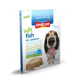 Smølke Tasty Fish pâtée pour chien au poisson fraîchement cuit à la vapeur 2 trays (20 x 395 g)