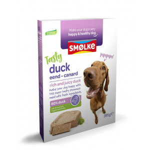 Smølke Tasty Duck pâtée pour chien au canard fraîchement cuit à la vapeur 2 trays (20 x 395 g)