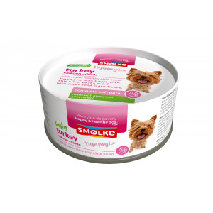 smølke soft paté à la dinde pour chien 24 x 125 g