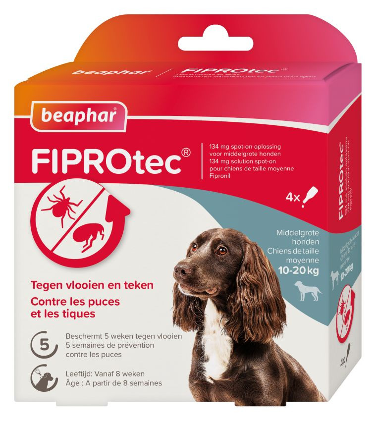 Beaphar Fiprotec Spot-On voor honden van 10 tot 20 kg