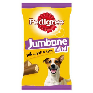 Pedigree Jumbone Mini friandise pour chien au poulet et goût d'agneau (160 gr) 2 x 160 g