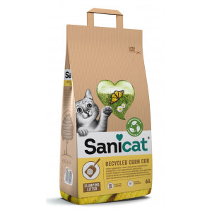 Litière pour chat Sanicat de mais 3 x 6 litres