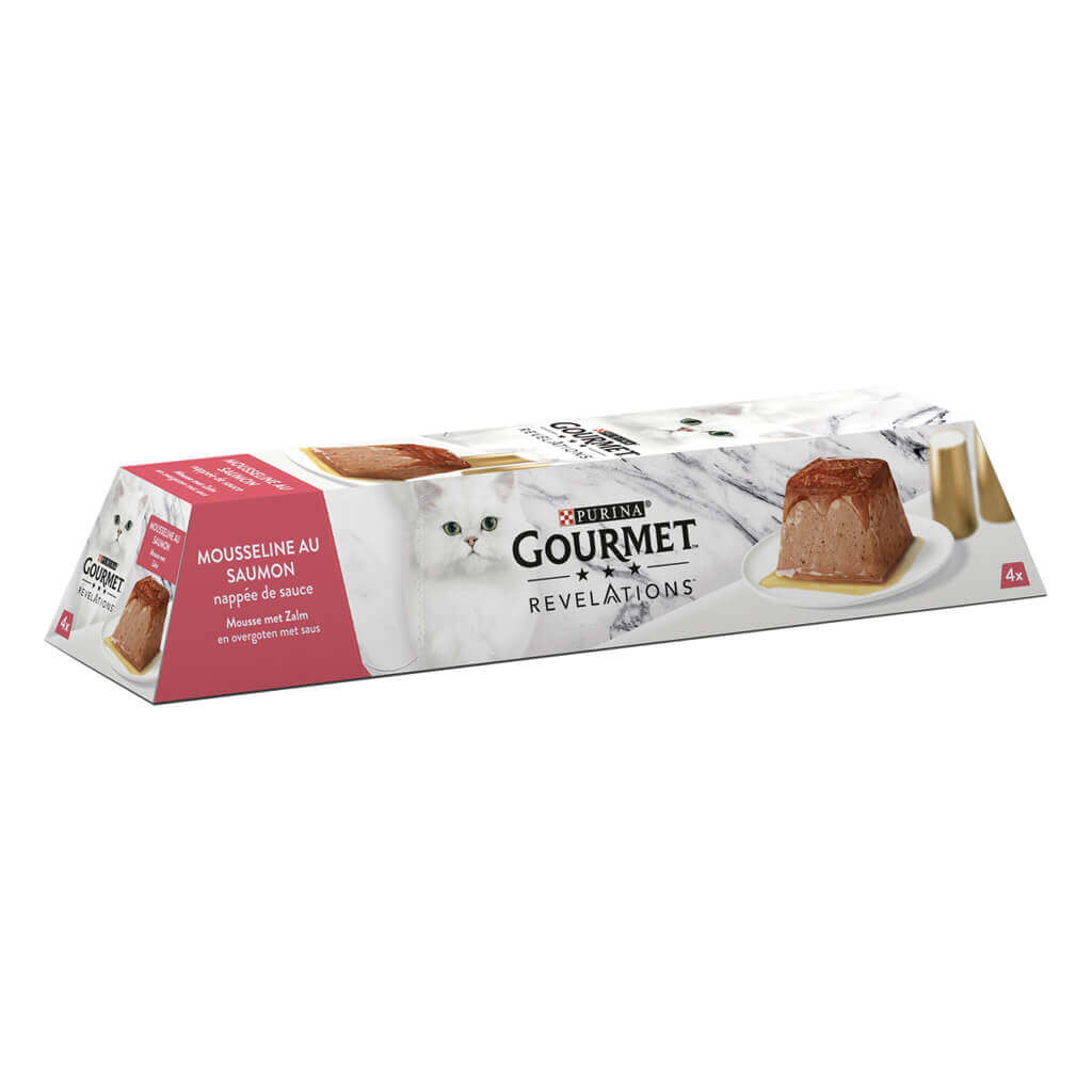 Purina Gourmet Revelations mousse met zalm nat kattenvoer (57 gr)