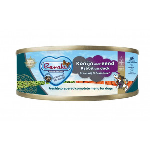 Renske lapin et canard pâtée sans céréales / hypoallergénique pour chien (boîte 95 gr) 2 lots (48 x 95 g)