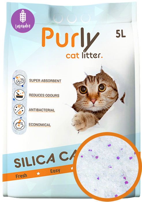 Litiere De Silice Purly Lavender Pour Chat Bas Prix