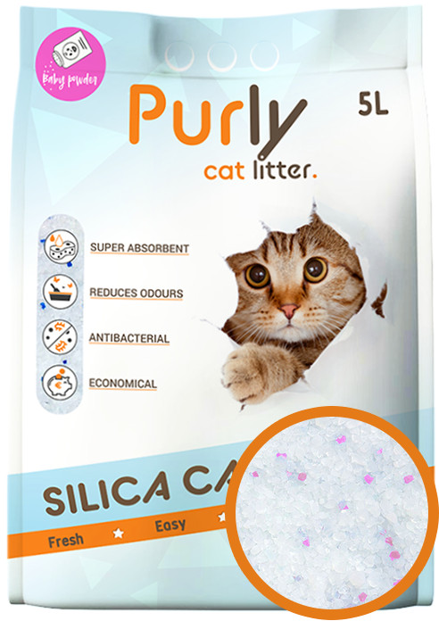 Purly Silica kattengrit Baby Powder