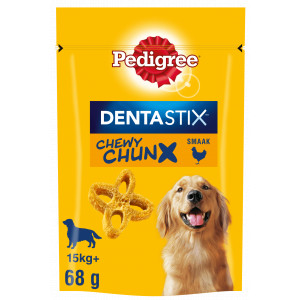 Pedigree Dentastix Chewy Chunx soins dentaires maxi friandises au goût de poulet pour chien (68 g) 3 pièces